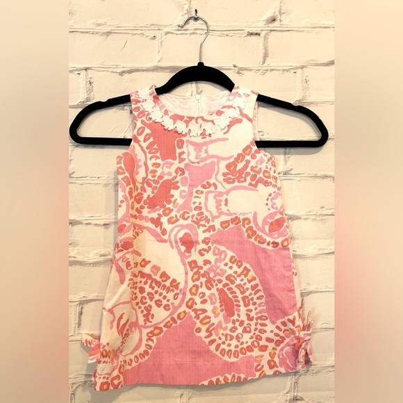 Lilly Pulitzer Pink and Orange Kids Casual Dress - Picture 1 of 7